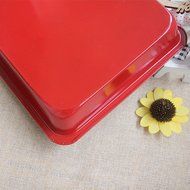 Bakeware Sets, WOLFBUSH 3Pcs Set Rectangle Carbon Steel Non-stick Baking Pan Cookies Plate Bakeware - Black +... N2