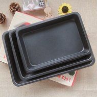 Bakeware Sets, WOLFBUSH 3Pcs Set Rectangle Carbon Steel Non-stick Baking Pan Cookies Plate Bakeware - Black +... N7