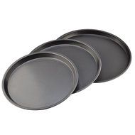 Bakeware Sets, WOLFBUSH 3Pcs Set Rectangle Carbon Steel Non-stick Baking Pan Cookies Plate Bakeware - Black +... N14