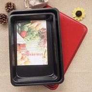 Bakeware Sets, WOLFBUSH 3Pcs Set Rectangle Carbon Steel Non-stick Baking Pan Cookies Plate Bakeware - Black +... N17