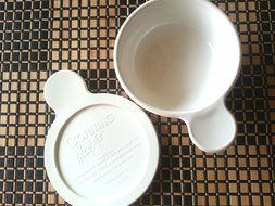 Corning Ware Beige (French White?) 15 Oz. Grab-It Heat N' Eat w/ Plastic Lid N2