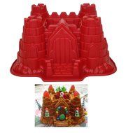 Allforhome(TM) 3d Castle Bundt Cake Pan Moulds Bread Chocolate Bakeware Silicone Mold