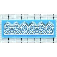 QINF Lace Fondant Cake Chocolate Resin Clay Candy Silicone Mold Mat,L16cm*W5cm*H0.3cm N3