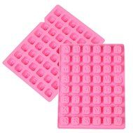 SHINA Silicone Alphabet 48 Letters Cake Chocolate Cookie Bake Mold Soap Ice Cube Tray