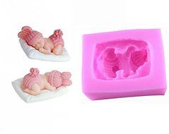 Sleeping Baby Candy Making Mold Fondant Mold Silicone Mold for Baby Shower Party Birthday Party Cake Decoration... N2