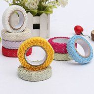 Bargain World 1.7M Bilateral Lace Fabric Tape Self Adhesive 9 Colors N2