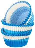 Regency Wraps Greaseproof Baking Cups, Blue Swirl, 40 count, Standard.