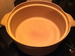 # 1621 Mustard / White Casserole From Bennington Potters of Vermont N2