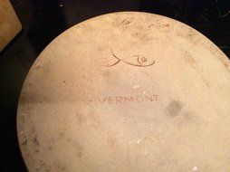 # 1621 Mustard / White Casserole From Bennington Potters of Vermont N3