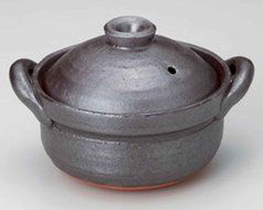 Tetsuyu for 1-2 persons 7.1inch Donabe Japanese Hot pot Grey Ceramic Made in Japan