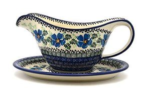Polish Pottery Gravy Boat - Morning Glory
