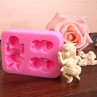 "3 Sleeping Baby Silicone Mold Fondant Soap Mould Cake Decorating" shopping N5