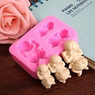 "3 Sleeping Baby Silicone Mold Fondant Soap Mould Cake Decorating" shopping N6