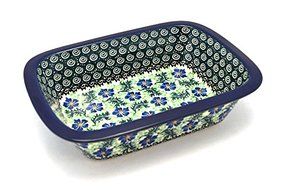 Polish Pottery Baker - Rectangular with Grip Lip - Sweet Violet