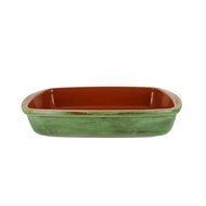 French Home 12-Inch Cilantro Green Stoneware Rectangular Baker