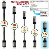 HDMI Cable 1.5 FT (2 Pack) - HDMI 2.0 (4K @ 60Hz) Ready - 30AWG Braided Cord - High Speed 18Gbps - Gold Plated... N3