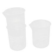 uxcell Plastic Graduated Beaker Measuring Cup Container Tool 50ml 3pcs Clear