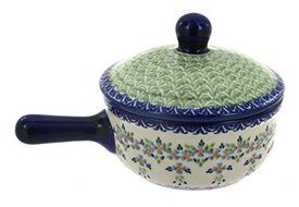 Polish Pottery Summer Vine Sauce Pot