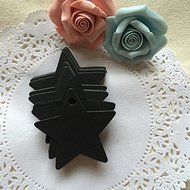 Bargain World 50pcs Five Star Paper Label Kraft Paper Hanging Tags Wedding Party Gift Labels N4