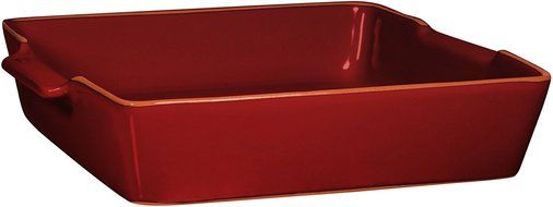 2 Qt Espinho Red Rectangle Baker W/Handles