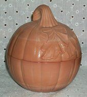 Longaberger Milk Glass Pumpkin Dish