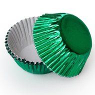 Dress My Cupcake Green Standard Foil Cupcake Liners BULK - 500 Liners - Christmas Cupcakes, Green Cupcake Wraps...