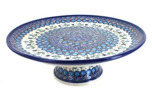 Polish Pottery Savannah Cake Plate