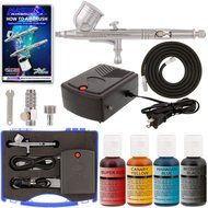 Master Airbrush Cake Decorating System. With Airbrush, Compressor, FREE Storage Case &amp; 4-Color Chefmaster Color...