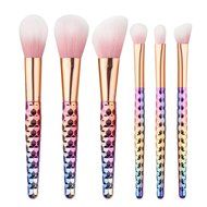 Mikey Store Cosmetic Makeup Brush Makeup Brush Eyeshadow Brush (6pc Multicolo B) N4