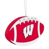 NCAA Wisconsin Badgers Plastic Christmas Ball Ornament 5 Pack Foam Bundle 2 Pack By Forever Collectibles N2