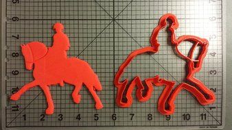 Horse and Rider Cookie Cutter (5.5 inch) N2