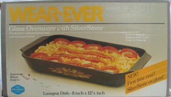 Wearever Glass Ovenware 8'x12 1/4 " Lasagna Dish American Wheat Pattern