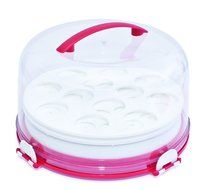 Mrs. Fields Dessert Diva All-in-One Dessert Carrier and Server, Red