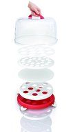 Mrs. Fields Dessert Diva All-in-One Dessert Carrier and Server, Red N2