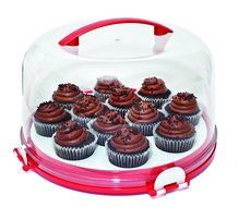 Mrs. Fields Dessert Diva All-in-One Dessert Carrier and Server, Red N6