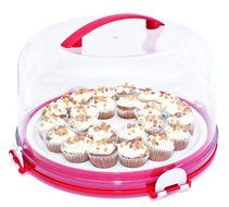 Mrs. Fields Dessert Diva All-in-One Dessert Carrier and Server, Red N7