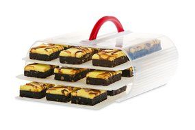 Mrs. Fields Dessert Diva All-in-One Dessert Carrier and Server, Red N11