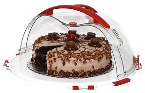 Mrs. Fields Dessert Diva All-in-One Dessert Carrier and Server, Red N20