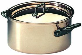 Matfer Bourgeat COPPER CASSEROLE WITHOUT LID, 367120, 7-7/8-inch, 6 pounds