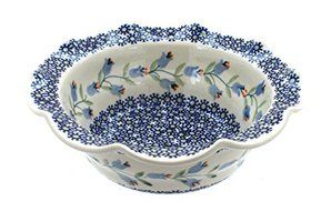 Polish Pottery Tulip Small Scallop Bowl
