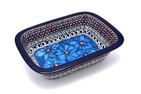 Polish Pottery Baker - Rectangular with Grip Lip - Unikat Signature U408C