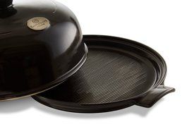 Emile Henry Ceramic Bread Cloche Charcoal, Mure Peyrot Boulange Lame, Banneton Proofing Basket Round 8 Inch Bundle N2