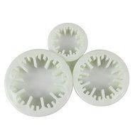 DUFUSTORE 3 Pcs Blossom Carnation Flower Fondant Cake Sugarcraft Gum Paste Cutter Plunger