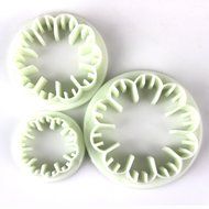 DUFUSTORE 3 Pcs Blossom Carnation Flower Fondant Cake Sugarcraft Gum Paste Cutter Plunger N2
