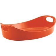 Rachael Ray 4.5-Quart Stoneware Oval Baker, Actual Color: Orange