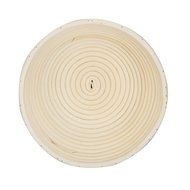 Round banneton proofing bread dough rising rattan basket &amp; cloth liner - 9 Inch N2