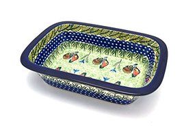Polish Pottery Baker - Rectangular with Grip Lip - Unikat Signature U2663