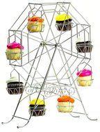 Ferris Wheel Cupcake Stand - Rotating Dessert Holder Station Tower - Spinning Cupcake Tray