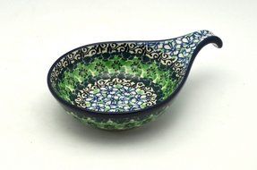 Polish Pottery Spoon/Ladle Rest - Kiwi