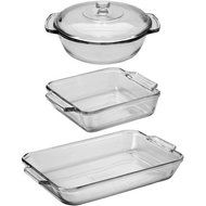 4-Piece Bakeware Set Anchor Hocking Clear Glass 82748obl11
